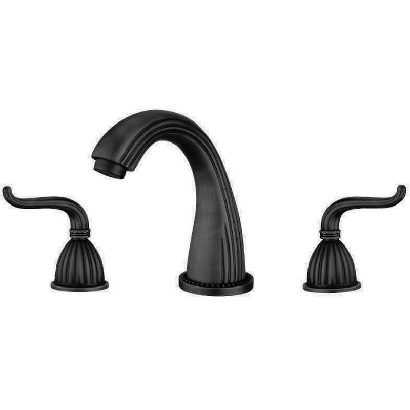 Brass Sink Wall Faucets,2 Handle Cross Knobs Lavatory Basin Tap 2