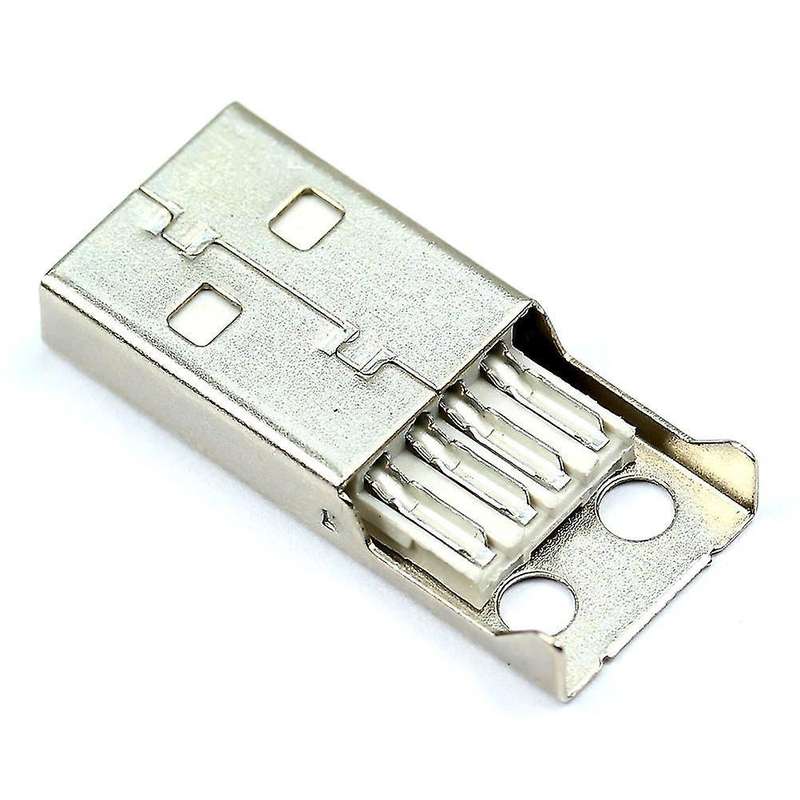 10pcs Type A Male 4 Socket Connector with Black Plastic Cover