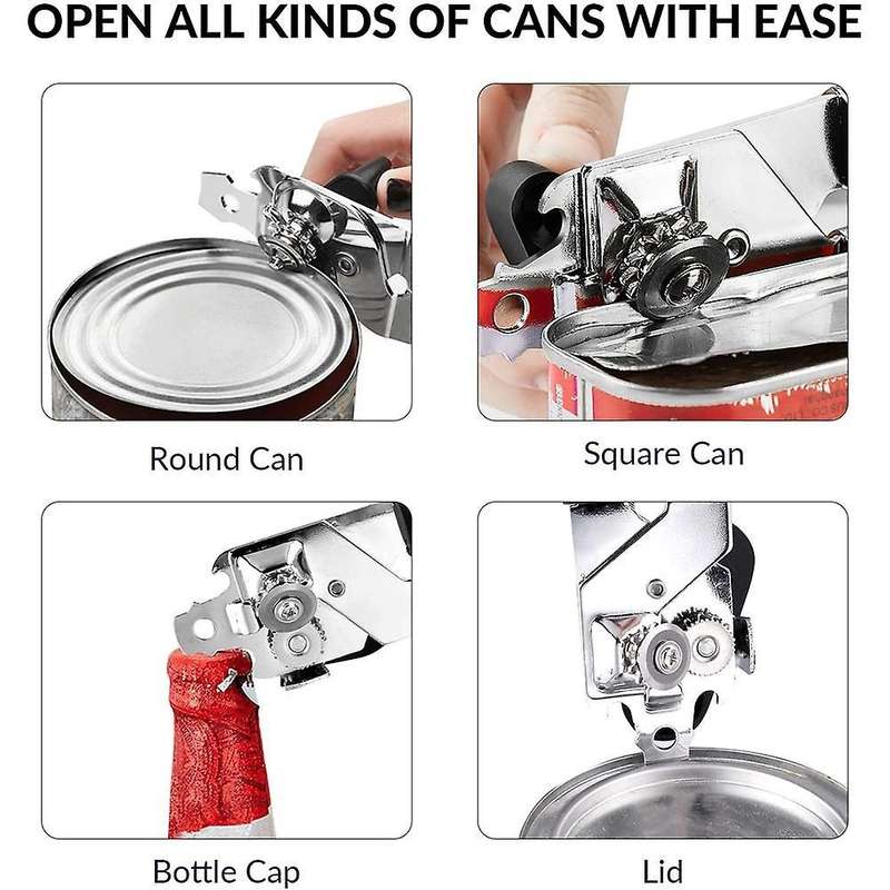 3-in-1 Can Opener Stainless Steel Tin Openers with Sharp Blade