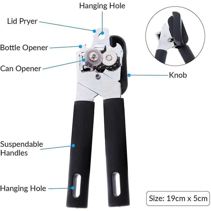 3-in-1 Can Opener Stainless Steel Tin Openers with Sharp Blade