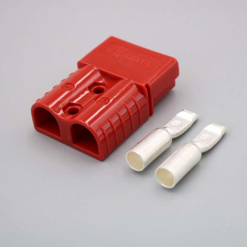 50pcs 50a Power Plug Connector Double Pole with Copper Red Color