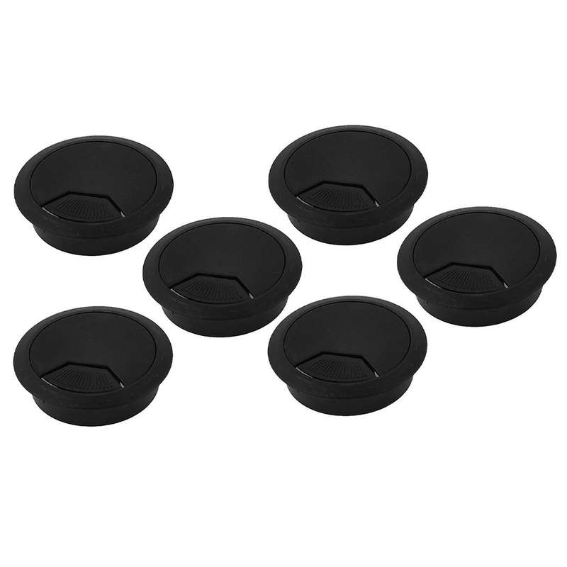 60mm Computer Desk Table Grommet Cable Port Wire Hole Cover 3 Pcs