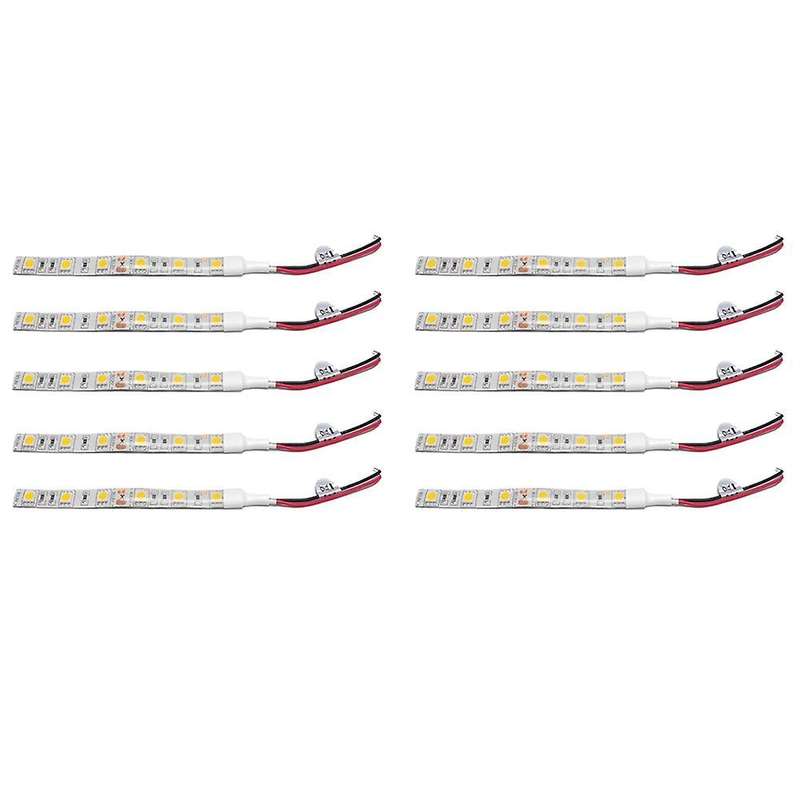 5pcs 10cm Waterproof Warm White 5050 Led Strip Lights Dc 12v Boat Car