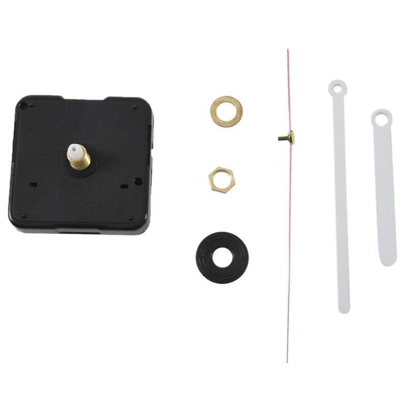 Clock Movement Mechanism Black Hour Minute Red Second Hand Diy Tools Set