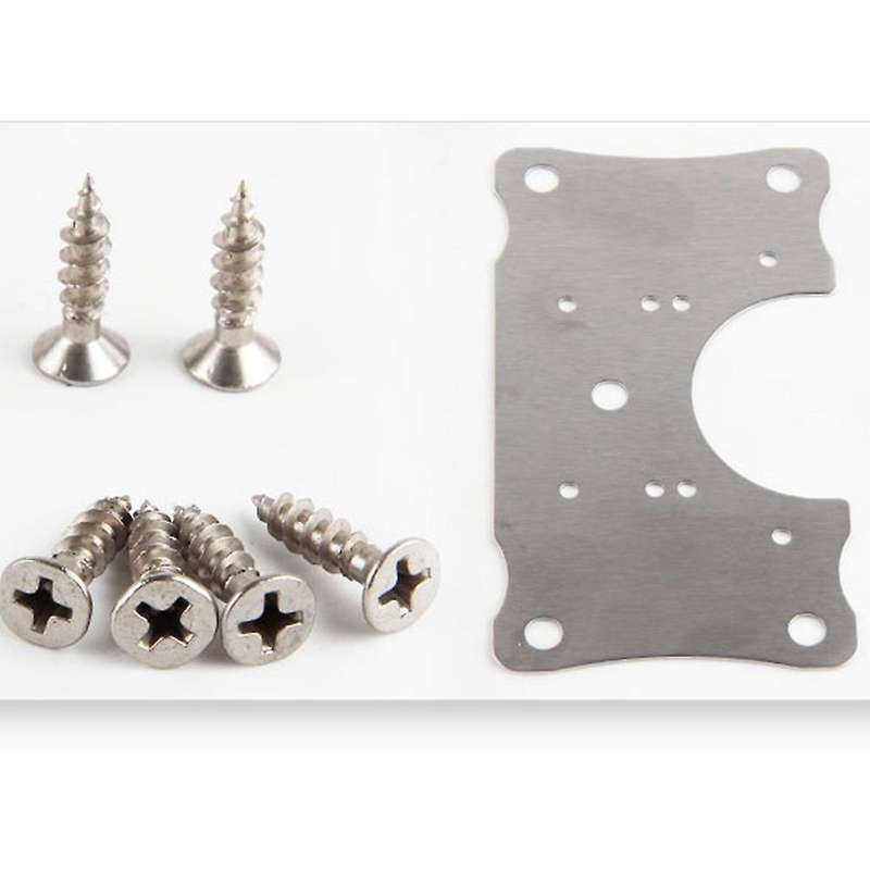 4 Pcs Hinge Repair Plate Door Stainless Steel Bracket for Furniture