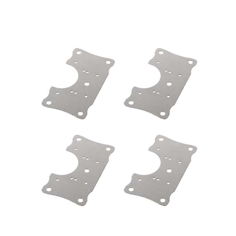 4 Pcs Hinge Repair Plate Door Stainless Steel Bracket for Furniture