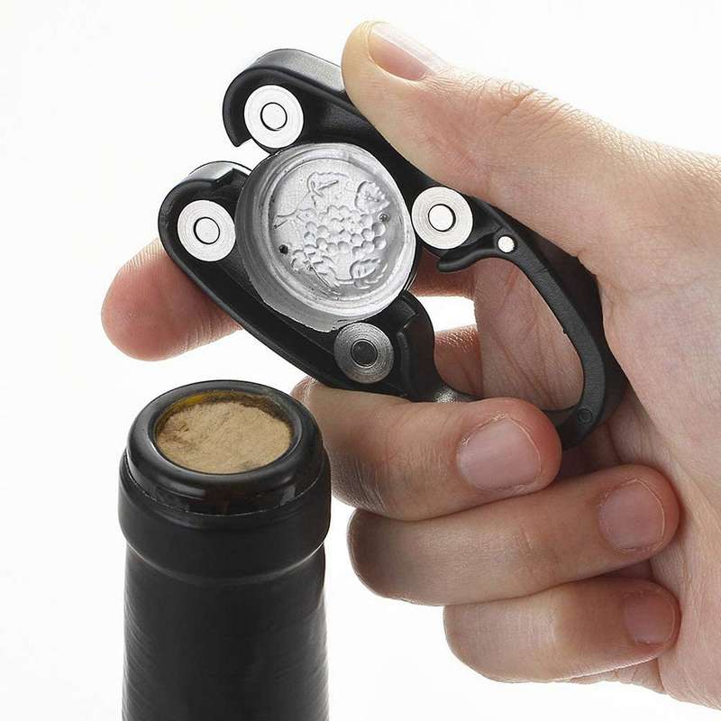 4 Pieces Of Magnetic Design Wine Foil Cutter Wine Corkscrew Accessory