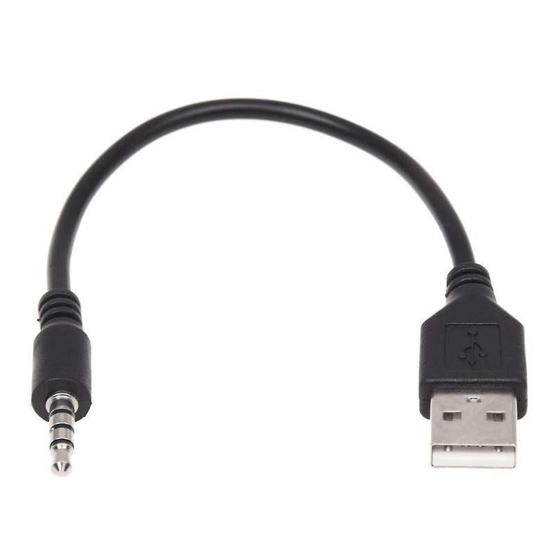 3.5mm Plug Aux Audio Jack to Usb 2.0 Male Charger Cable Adapter Cord