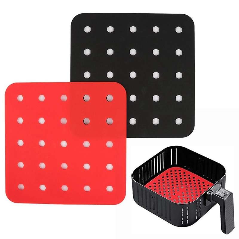 7.5 Inch Reusable Air Fryer Liner Air Fryer Mat Red