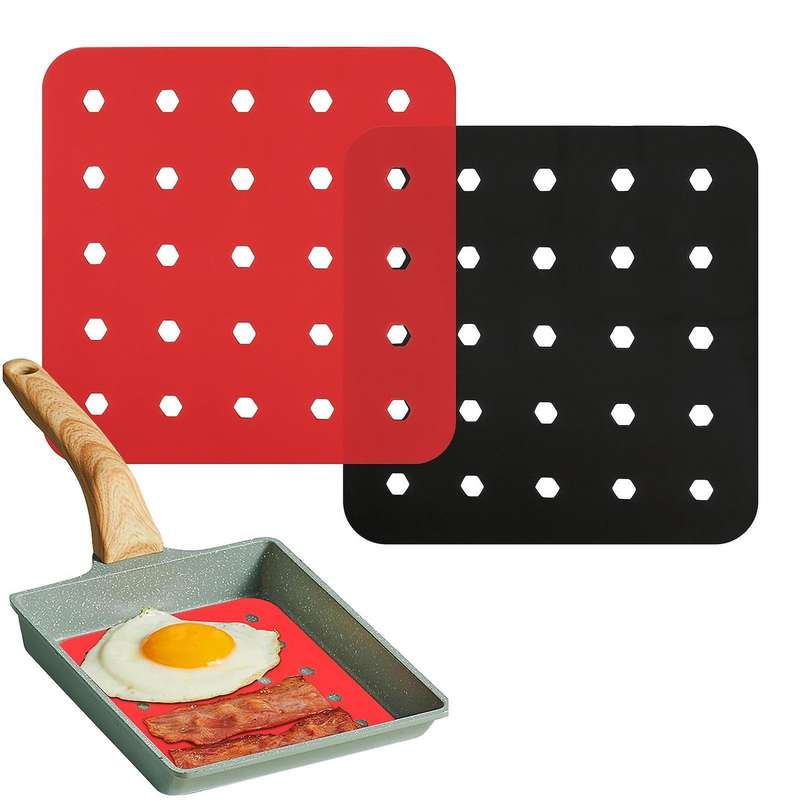7.5 Inch Reusable Air Fryer Liner Air Fryer Mat Red