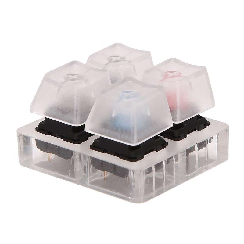 4 Key Switches Tester Acrylic Translucent Kit for Cherry Mx Testing