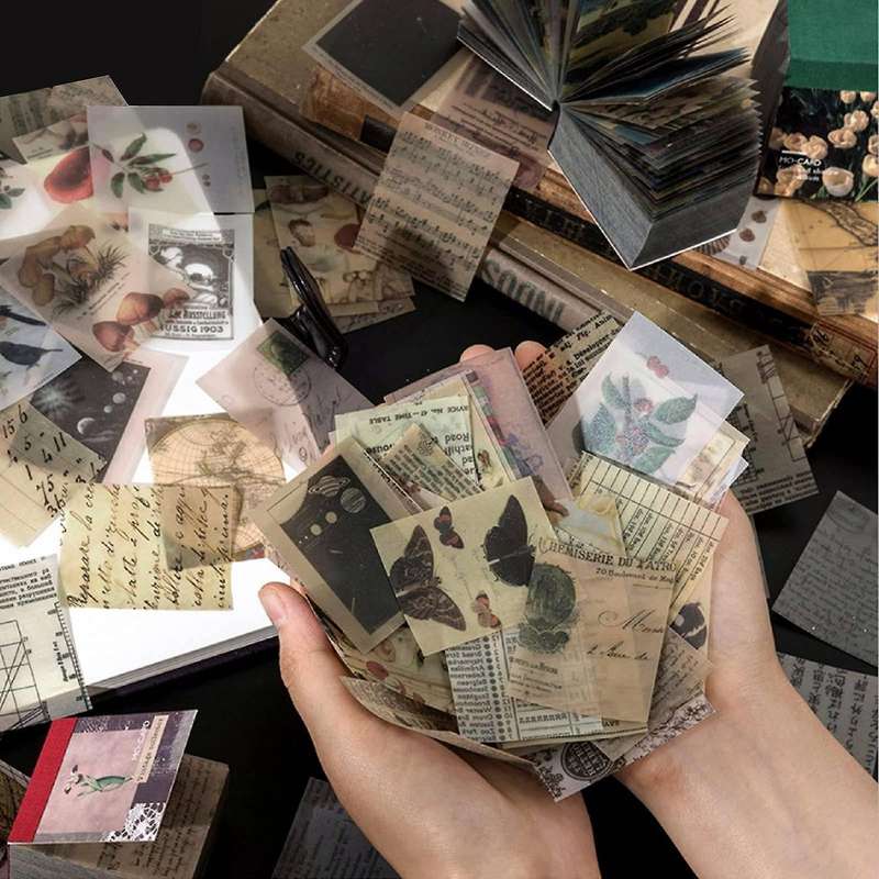 Vintage Diy Scrapbooking Journaling Supplies Plant Animal Butterfly
