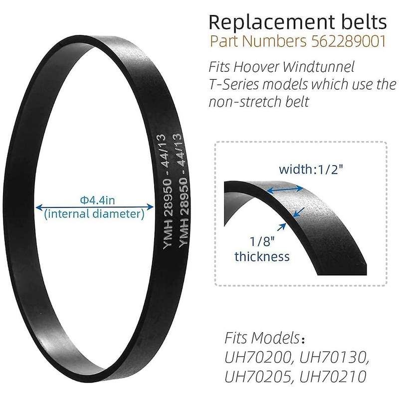4pack 562289001 Transmission Belts for Hoover Uh70200,uh70130,uh70205