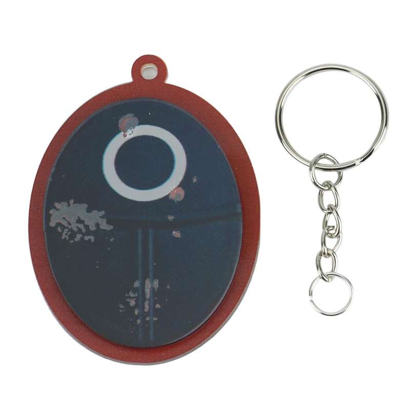 Squid Game Figures Mask Keychain Charms Accessories, Round