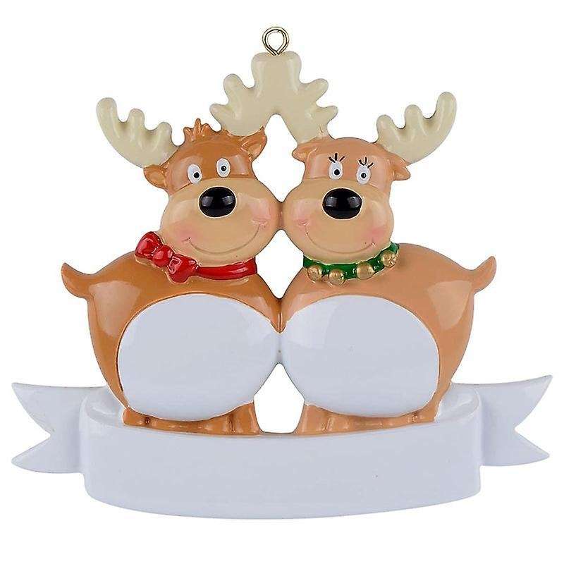 Reindeer Family Of 2 Christmas Tree Ornament Winter Gift-family Of 2