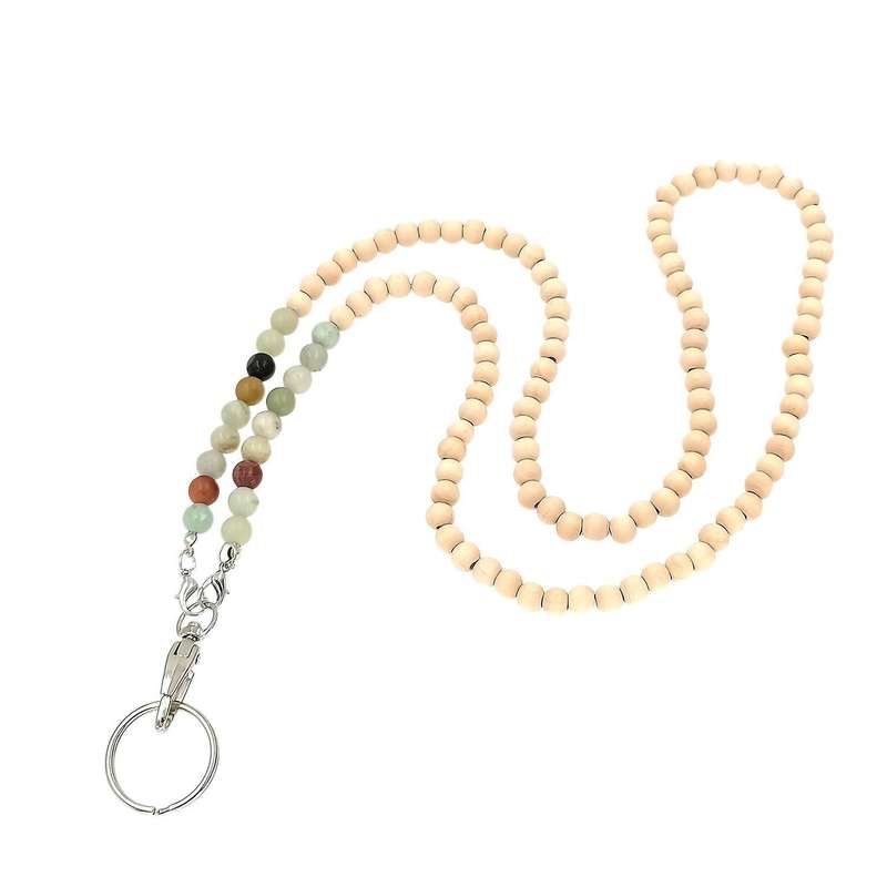 Lanyards for Id Badges, with Glasses Chain Rubber Stoppers,for Keys B