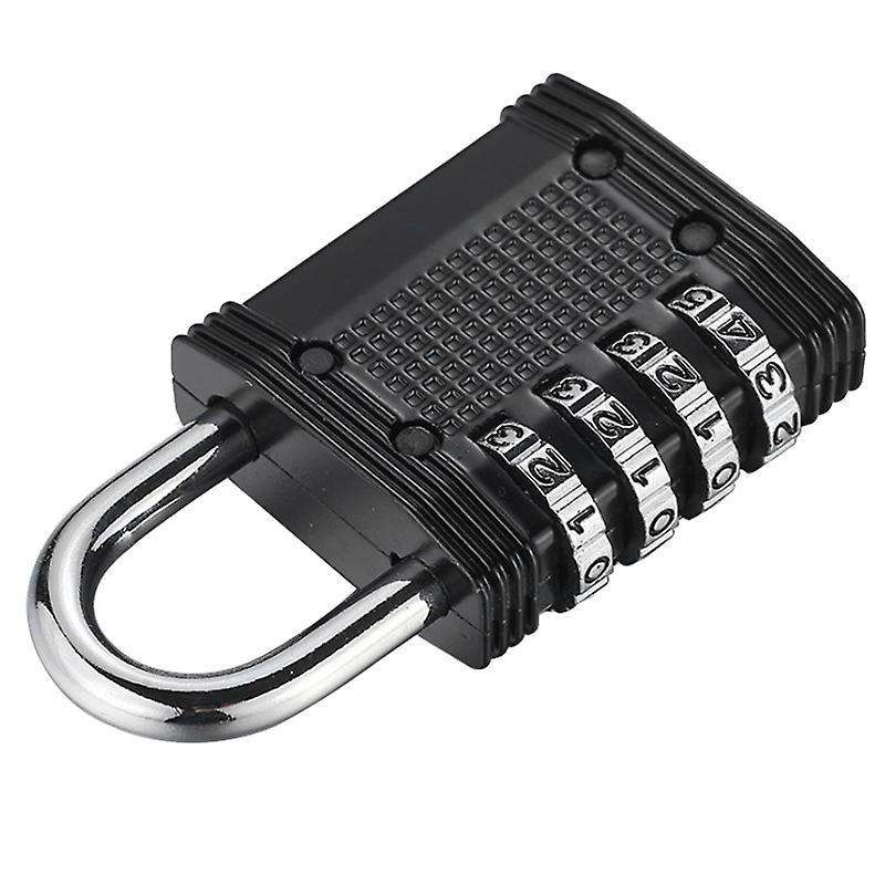 4 Digit Code Padlock for Lockers, Resettable&weatherproof , Black