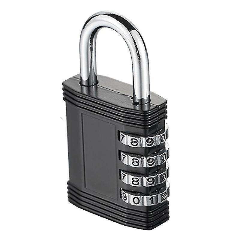 4 Digit Code Padlock for Lockers, Resettable&weatherproof , Black