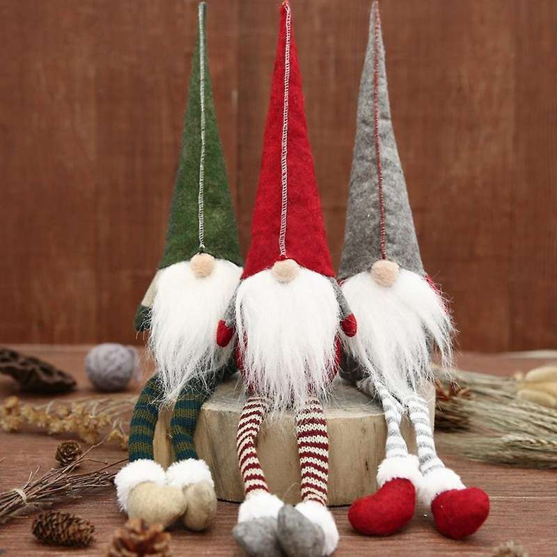 Christmas Long Legged Faceless Doll Elf Dwarf Perfect Holiday Gift C