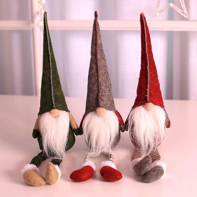 Christmas Long Legged Faceless Doll Elf Dwarf Perfect Holiday Gift C