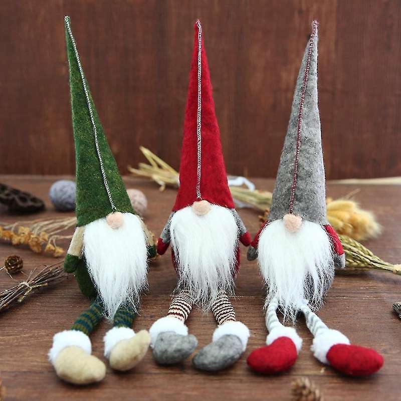 Christmas Long Legged Faceless Doll Elf Dwarf Perfect Holiday Gift C