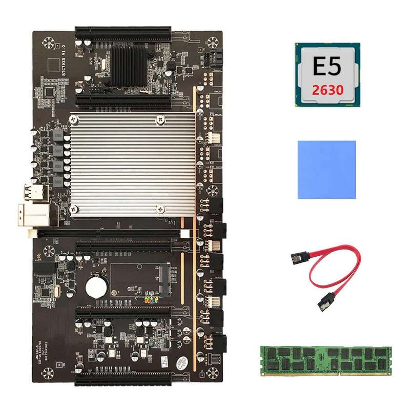 X79 H61 Mining Motherboard+e5 2630 Cpu+recc 4g Ddr3 Ram+sata Cable