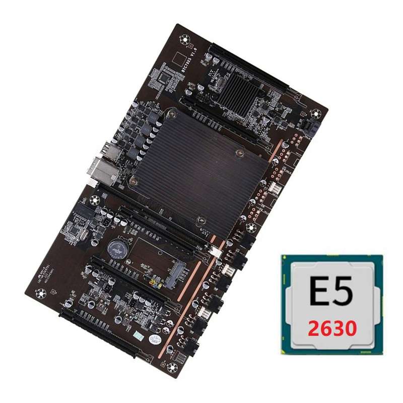 H61 X79 Btc Mining Motherboard with E5 2630 Cpu 5x Pci-e 8x Lga