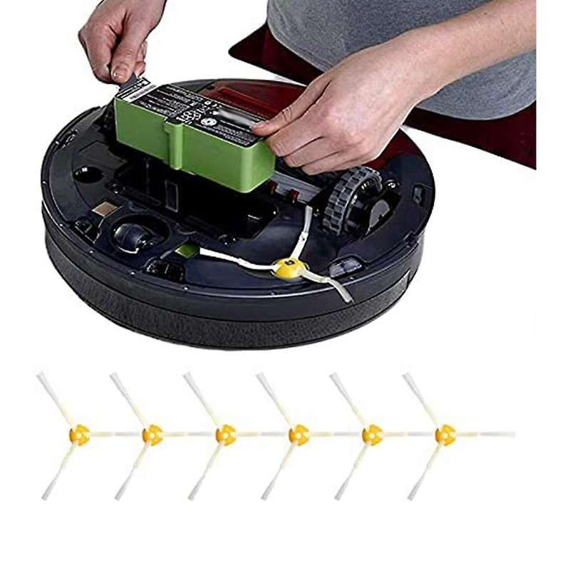 6piece Side Brushes for Roomba 500,600 and 700 Series-includes Screws