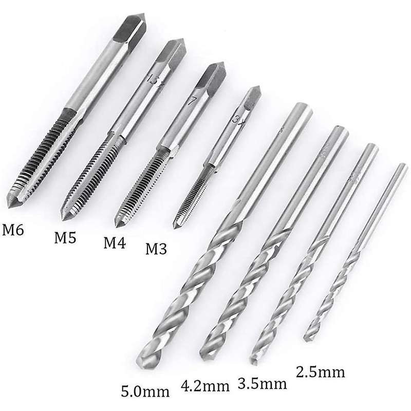 9pcs Adjustable T-handle Ratchet Tap Holder Wrench Tool Set