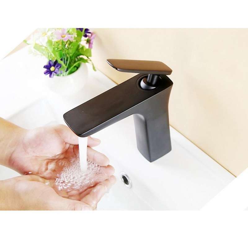Copper Kitchen Sink Faucet Mixer Taps for Bathroom Bar Sink (black)