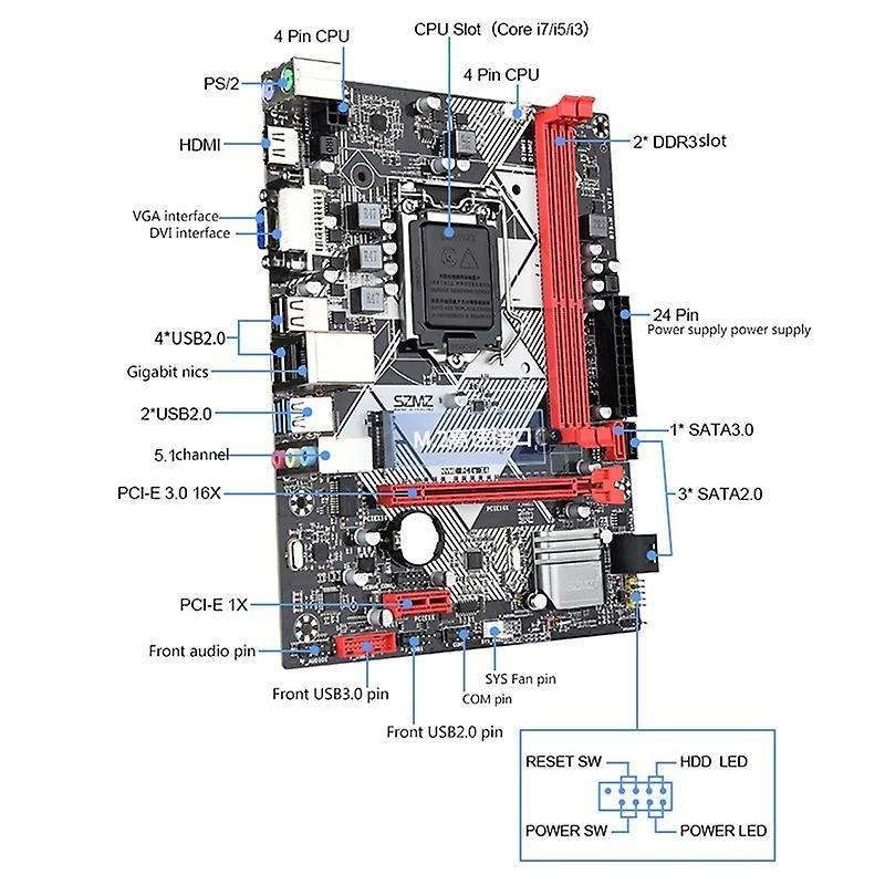 B75-h Desktop Computer Motherboard Lga1155 Usb3.0 2xddr3
