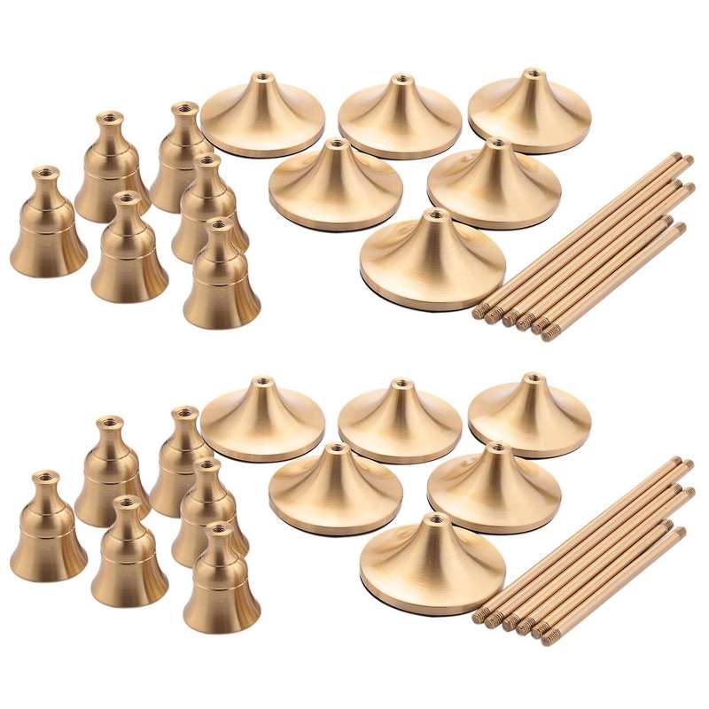6pcs Gold Candlestick Holders Gold Candle Holder for Home Decor