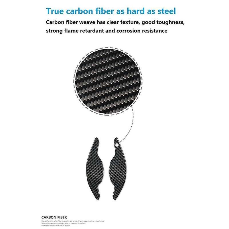 Real Carbon Fiber for Nissan Car Steering Wheel Paddle Shifter Cover