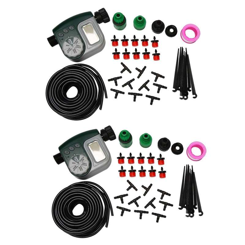 2x Drip Irrigation System Garden Irrigation Spray Self Watering Kits