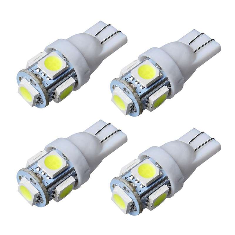 100pcs T10 White 168 194 501 W5w 5 Smd Led Car Side Wedge Light Bulb