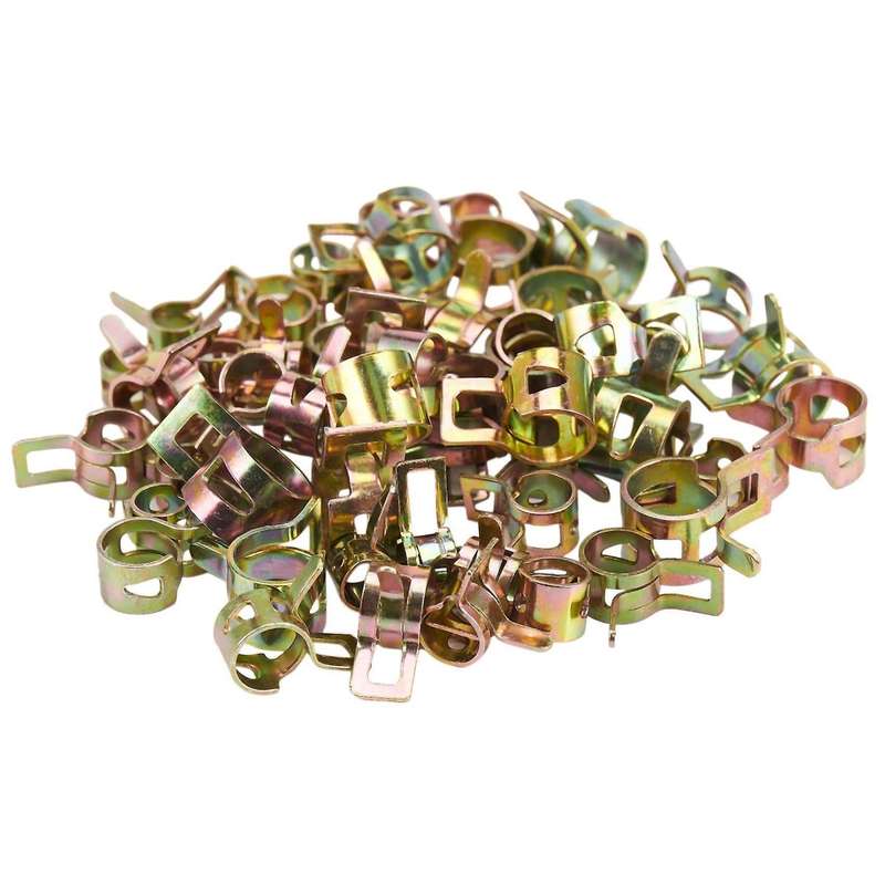 50pcs 5/6/7/8/9mm Spring Clip Fuel Line Hose Water Pipe Fastener