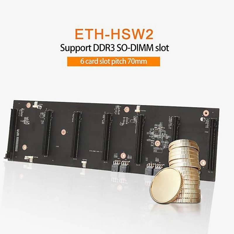 Eth-hsw2 Btc Mining Motherboard Set with 6pin to 8pin Power Cord