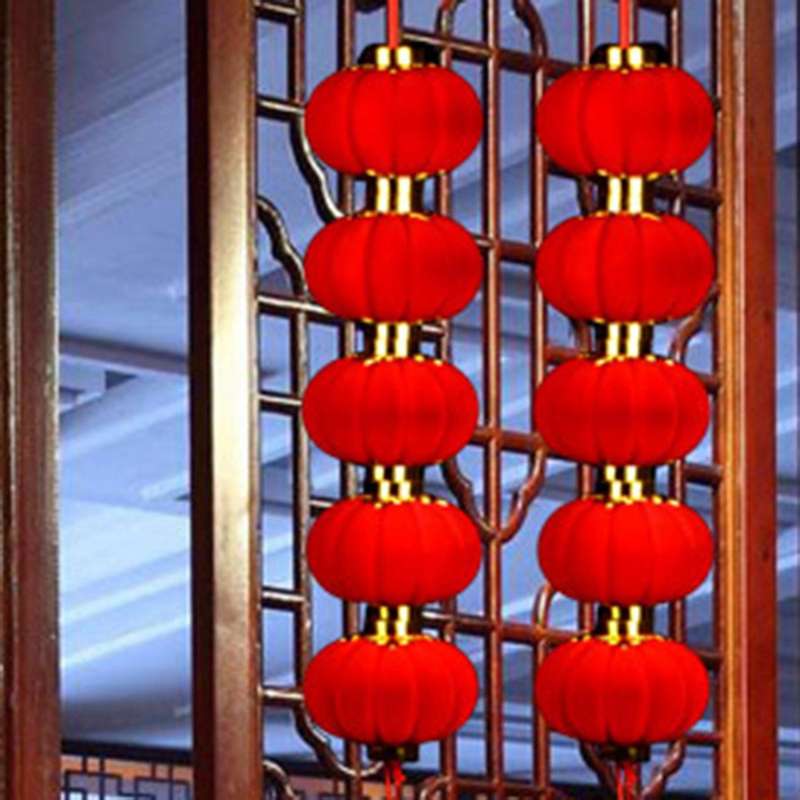 Lantern String Ornaments, A Series Of New Year's Day A
