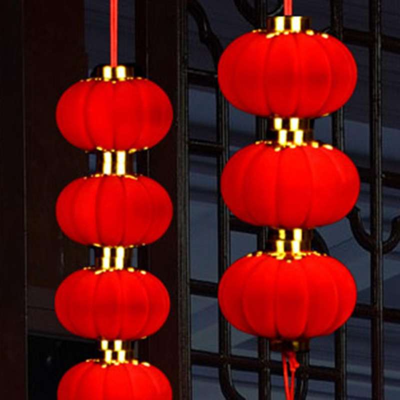 Lantern String Ornaments, A Series Of New Year's Day A