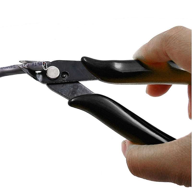 Diagonal Pliers 3.5 Inch Mini Wire Cutter Small Soft Cutting(black)