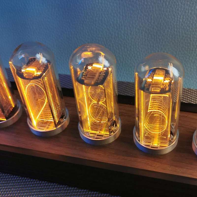 Rgb Nixie Tube Vintage Digital Alarm Clock Lcd Time Display