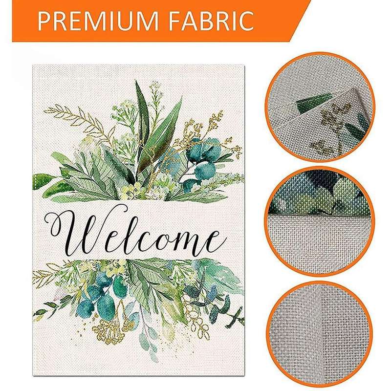 Spring Decor Garden Flag 12x18inches, Welcome Flag, Spring Decoration