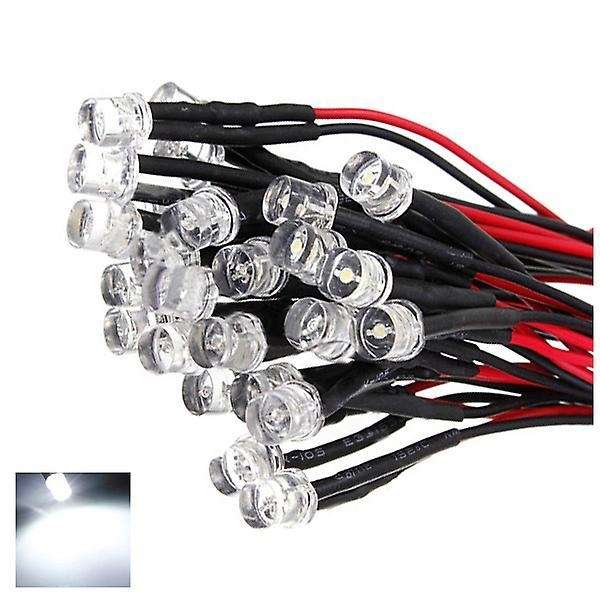 Wiring Led Lot Size: 5mm Flat Top Color:white Qty:10pcs