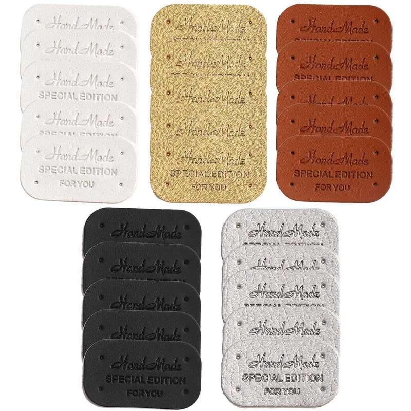 100pcs Faux Leather Tags for Clothes Labels Diy Garment Accessories