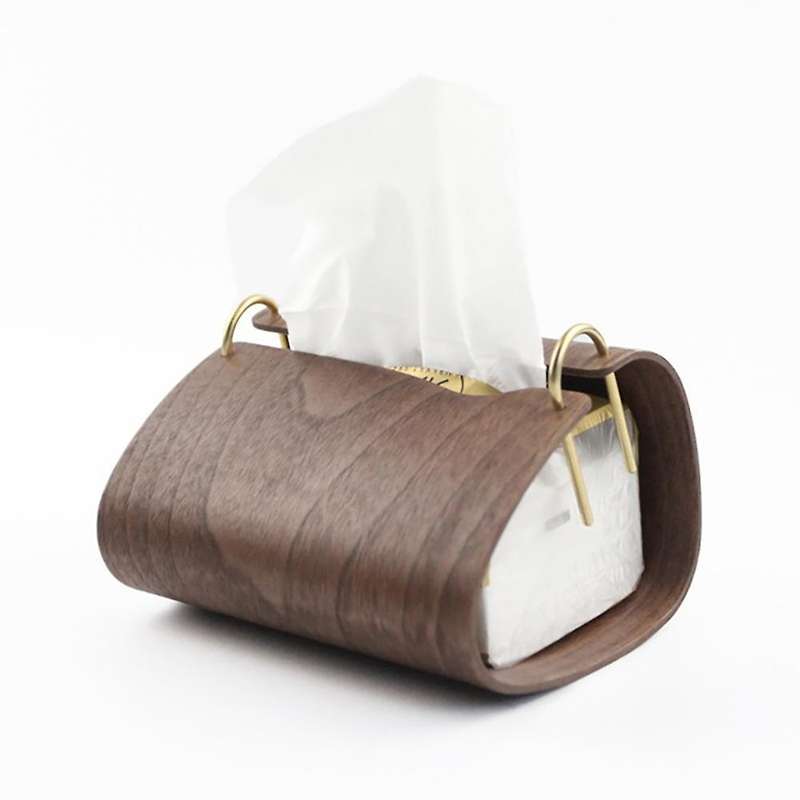 Simple Home Bedroom Living Room Solid Wooden Tissue Box for Pumping