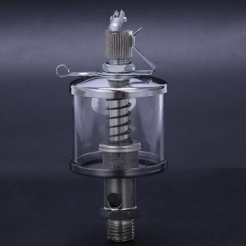 50ml Engine Machine Lubricator Oil Drip Feed Oiler Clear+silver