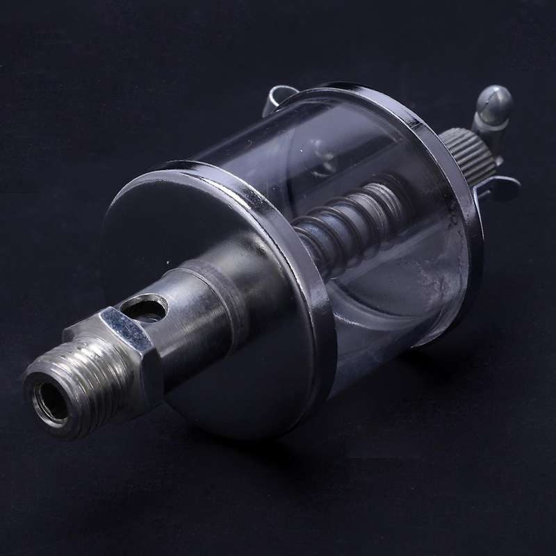 50ml Engine Machine Lubricator Oil Drip Feed Oiler Clear+silver