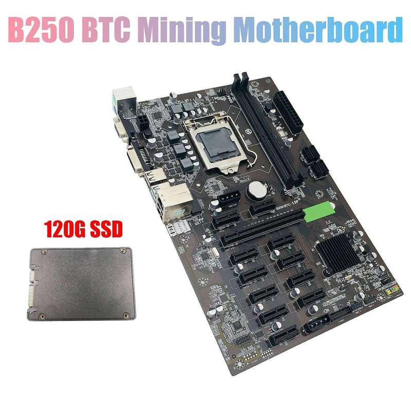 B250 Btc Mining Motherboard with 120g Ssd Lga 1151