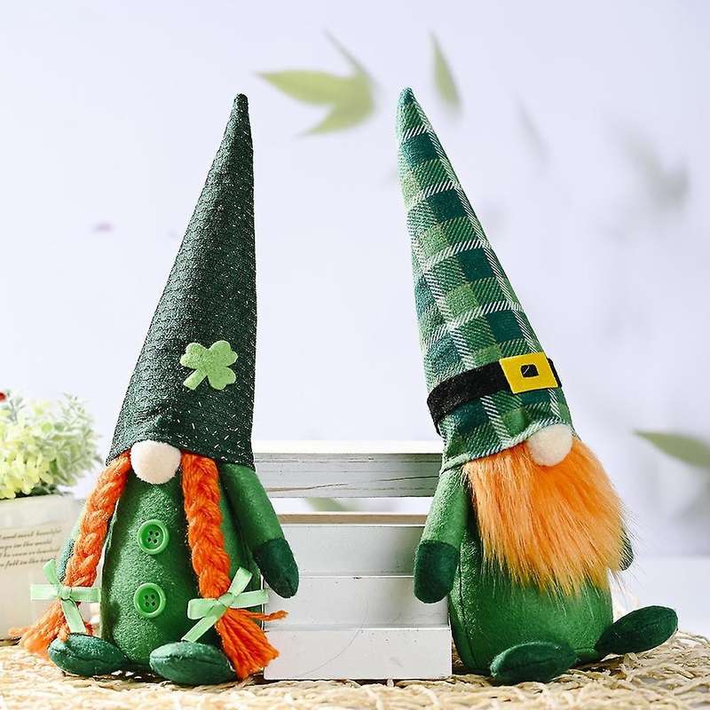 St. Patrick's Day Gnome Decorations Irish Leprechaun Swedish Gnome,a