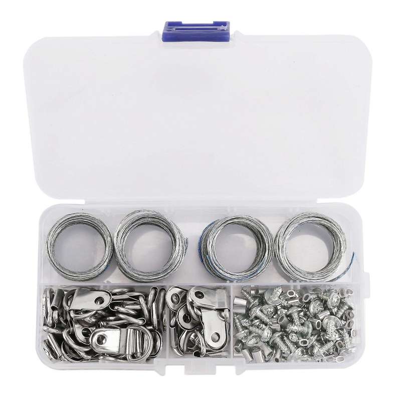 124pcs Picture Hanging Wire Kit,photo Frame Hanging Kit
